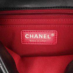 Pre Owned Chanel Black Mini Square Lambskin Romance Single Flap