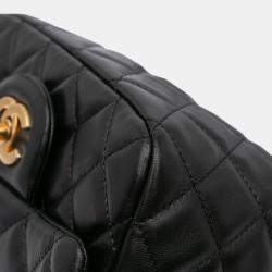 Pre Owned Chanel Black Mini Square Lambskin Romance Single Flap
