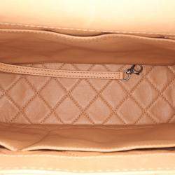 Chanel Brown Large Calfskin Stitched Urban Luxury Top Handle Bag