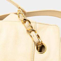 Chanel Beige CC Lambskin Chain Tote