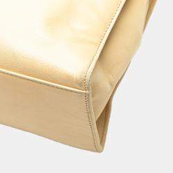 Chanel Beige CC Lambskin Chain Tote