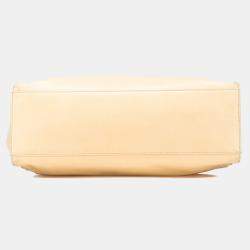 Chanel Beige CC Lambskin Chain Tote