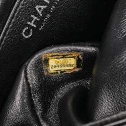 Pre Owned Chanel Black Mini Square Classic Patent Single Flap