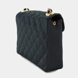 Chanel Black Satin Chain Shoulder Bag