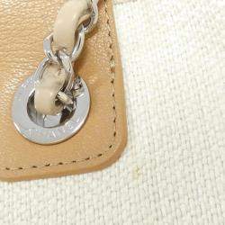 Chanel Beige Canvas and Leather Shopping Tote Bag