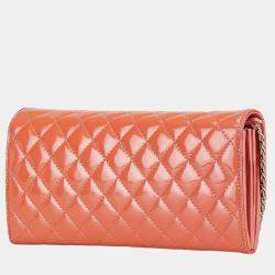Chanel Patent Leather Coco Mark Brilliant Wallet On Chain  