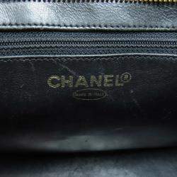 Pre Owned Chanel Black Grained Calfskin CC Tote Bag