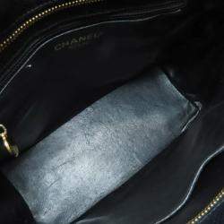 Pre Owned Chanel Black Grained Calfskin CC Tote Bag