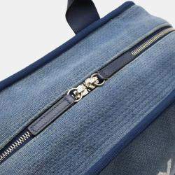 Chanel Blue Canvas Deauville Bowling Bag 