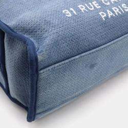 Chanel Blue Canvas Deauville Bowling Bag 