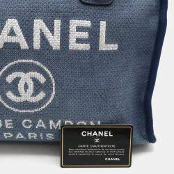 Chanel Blue Canvas Deauville Bowling Bag 
