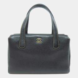 Chanel Coco Mark Wild Stitch Tote Bag Grained Calfskin