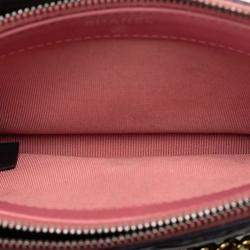 Chanel Navy Leather Gabrielle Quilted Chain Wallet Mini Shoulder Bag