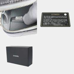 Chanel Silver Lambskin Matelasse Cube Chain Shoulder Bag