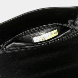 Chanel Black Satin Coco Mark Square Shoulder Bag