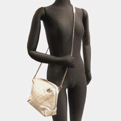Chanel Leather Silver Gabrielle Chain Shoulder Bag
