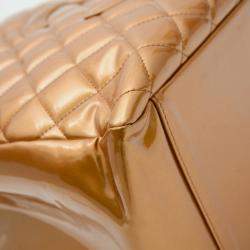  Chanel Patent Leather Gold Matelasse GST Chain Tote Bag