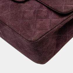 Chanel Burgundy Mini Rectangular Classic Suede Single Flap