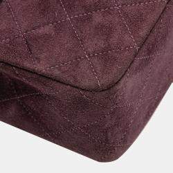 Chanel Burgundy Mini Rectangular Classic Suede Single Flap