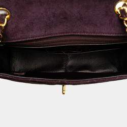 Chanel Burgundy Mini Rectangular Classic Suede Single Flap