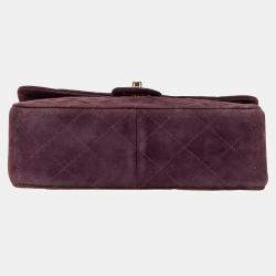 Chanel Burgundy Mini Rectangular Classic Suede Single Flap