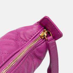 Chanel Purple Quilted Caviar Polly Pocket Hobo