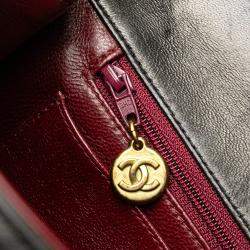 Chanel Black Lambskin Parent Child Kelly Set Top Handle Bag