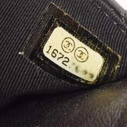 Pre Owned Chanel Black Quilted Leather CC Wallet On Chain