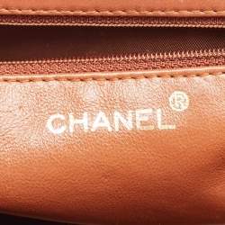 Pre Owned Chanel Brown Quilted Leather CC Frame Chain Bag