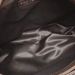 Pre Owned Chanel Brown Quilted Leather 3 Accordion Flap Bag