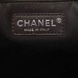Pre Owned Chanel Brown Quilted Leather 3 Accordion Flap Bag