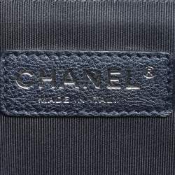 Chanel Blue Quilted Leather Large Boy Flap Bag