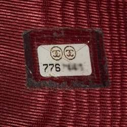 Pre Owned Chanel Burgundy Caviar Leather CC Trifold Wallet
