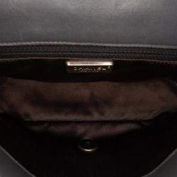 Chanel Grey Quilted Lambskin Stitched Single Flap