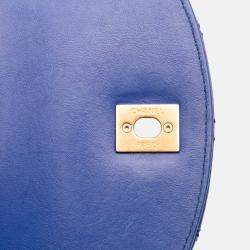 Chanel Blue Mini Quilted Aged Calfskin and Caviar Chain Handle Flap