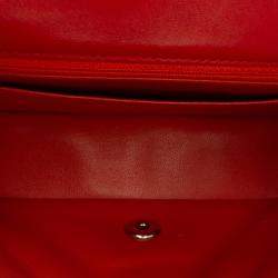 Chanel Orange Mini Rectangular Classic Lambskin Single Flap