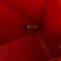 Chanel Orange Mini Rectangular Classic Lambskin Single Flap