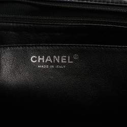Chanel Black Quilted Patent Leather Maxi Classic Single Flap Bag