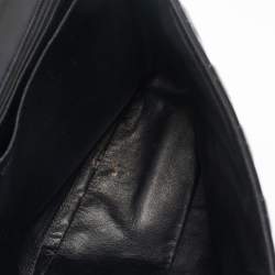 Chanel Black Quilted Patent Leather Maxi Classic Single Flap Bag