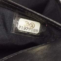 Pre Owned Chanel Black Quilted Leather Golden Class Continental Wallet