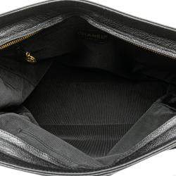 Pre Owned Chanel Black Triple CC Caviar Tote