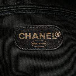 Pre Owned Chanel Black Triple CC Caviar Tote