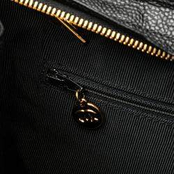 Pre Owned Chanel Black Triple CC Caviar Tote