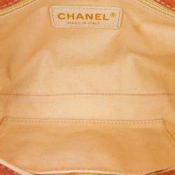 Pre Owned Chanel Orange Quilted Calfskin Chic Quilt Flap