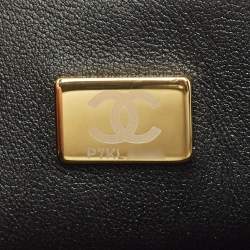 Pre Owned Chanel Black/Pink Tweed Camellia Small Flap Bag