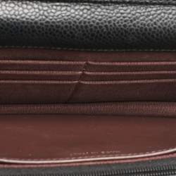 مملوكة مسبقًا Chanel Black Quilted Caviar Leather Classic Wallet on Chain