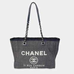 Chanel Dark Blue Denim Small Deauville Tote bag