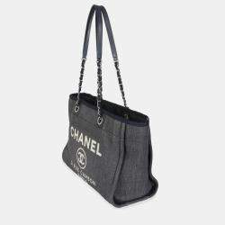 Chanel Dark Blue Denim Small Deauville Tote bag