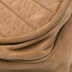 Chanel Brown Quilted Iridescent Calfskin Relax CC Satchel