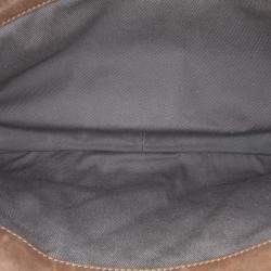 Chanel Brown Quilted Iridescent Calfskin Relax CC Satchel